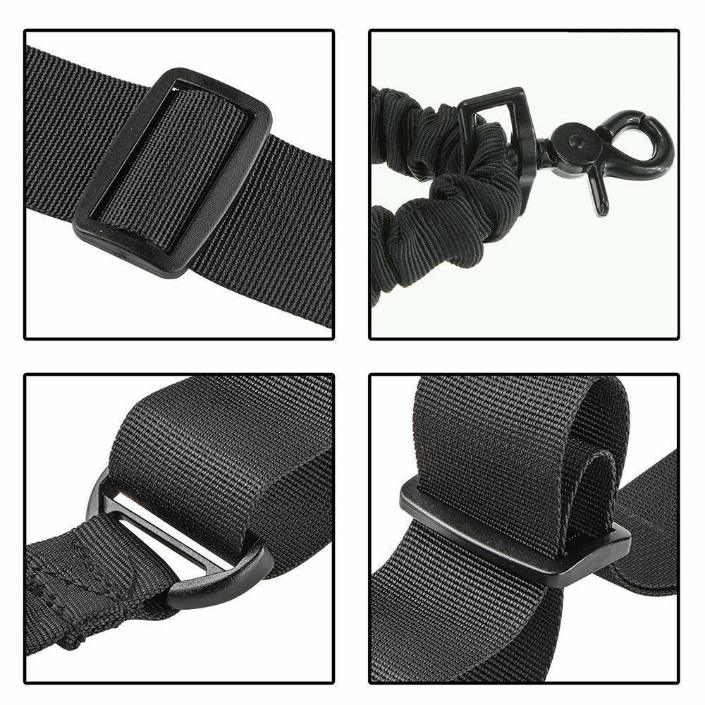 Tactical Rifle Gun One Point Sling Strap Adjustable Hunting Bungee ...