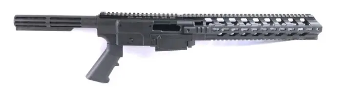 Ruger 1022 chassis system with A2 grip and Picatinny rail